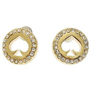 Kate Spade Signature Spot The Spade Pave Halo Spade Studs with Brown Dustbag